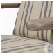 Olympus Brown Jute Striped Accent Chair