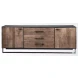 Alvin Brown And Black Metal 2 Cabinet Door Sideboard