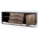 Alvin Brown And Black Metal 2 Cabinet Door Sideboard