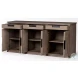 Braxton Natural Brown Solid Wood 6 Door Sideboard