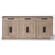 Braxton Natural Brown Solid Wood 6 Door Sideboard