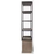 Braxton Light Brown Wood And Black Metal 2 Door Shelving Unit