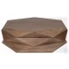 Arreto Medium Brown Hexagonal Hinged Storage Large Coffee Table