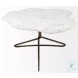 Pinera Irregular White Marble And Gold Metal Coffee Table