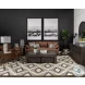 Pinera Irregular Black Slate And Silver Iron Accent Table