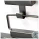 Grimm Gray Rectangular Mirror with Decorative Hook