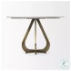 Laurent White Marble And Gold Metal 48" Dining Table