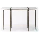 Pinera Irregular White Marble And Gold Metal Console Table