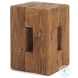 Waylen Natural Wood Block Accent Stool