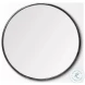 Piper Black Large Round Wall Mirror