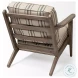 Olympus Brown Jute Striped Accent Chair