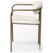 Parker Cream Fabric And Gold Metal Dining Chair