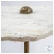 Pinera Irregular White Marble And Gold Metal Accent Table