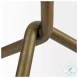 Pinera Irregular White Marble And Gold Metal Accent Table