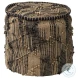 Riley Tan Jute Popcorn Stich Cylindrical Pouf