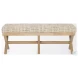 Solis Beige Woven Leather Bench