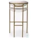 Parker Cream Fabric And Gold Metal Bar Stool