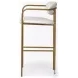 Parker Cream Fabric And Gold Metal Bar Stool