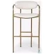 Parker Cream Fabric And Gold Metal Bar Stool