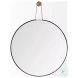 Collie Black Metal Round Mirror