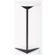 Ballatine White Marble And Black Metal Round Accent Table