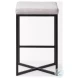 Frodo White Fabric Counter Height Stool