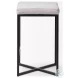 Frodo White Fabric Counter Height Stool