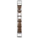 Taunton Dark Brown Wood 6 Shelving Unit