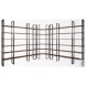 Turner Curved Dark Brown Wood And Black Iron 6 Shelving Unit