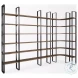 Turner Curved Dark Brown Wood And Black Iron 6 Shelving Unit