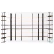 Turner Curved Dark Brown Wood And Black Iron 6 Shelving Unit