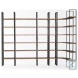 Turner Curved Dark Brown Wood And Black Iron 6 Shelving Unit