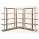 Turnbull Light Brown Wood 4 Shelf Shelving Unit