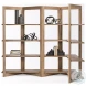 Turnbull Light Brown Wood 4 Shelf Shelving Unit