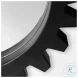 Alloy Cog Black 37" Round Mirror