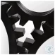 Alloy Cog Black 37" Round Mirror