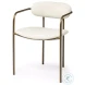 Parker Cream Fabric And Gold Metal Dining Chair
