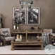 Harrelson Brown Wood 4 Drawer Console Table