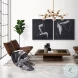 Flavelle Brown Leather Accent Chair