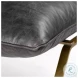 Flavelle Black Leather Accent Chair