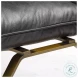 Flavelle Black Leather Accent Chair