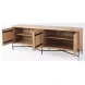 Cairo Brown Solid Wood 4 Door Cabinet Sideboard