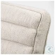 Ajax Cream Fabric And Brown Wood Accent Chair