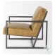 Armelle Brown Leather Accent Chair