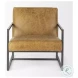Armelle Brown Leather Accent Chair