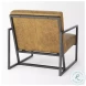 Armelle Brown Leather Accent Chair