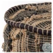 Riley Tan Jute Popcorn Stich Cylindrical Pouf