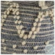 Rofi Blue Denim and Cream Cotton Stitched Square Pouf