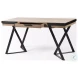 Steinbeck Light Brown Wood And Black Metal Office Desk