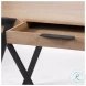 Steinbeck Light Brown Wood And Black Metal Office Desk